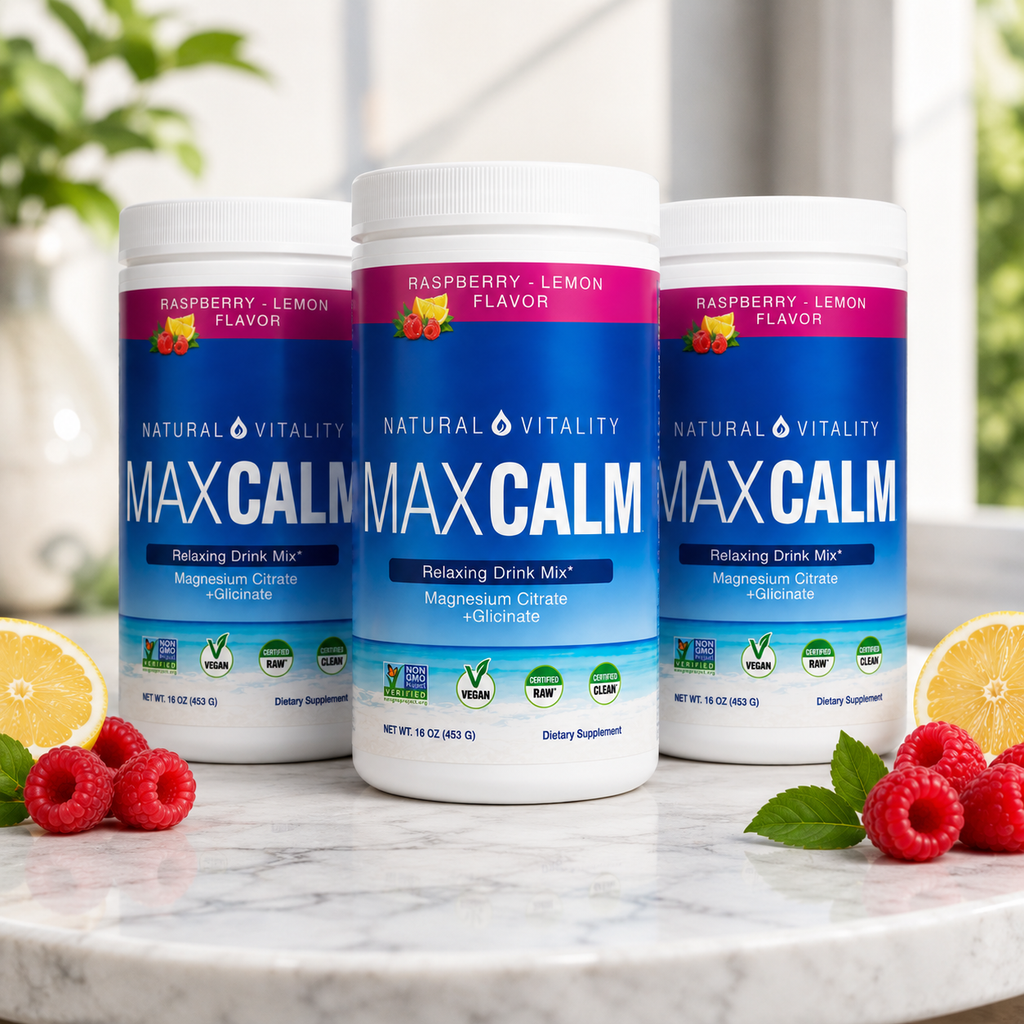 💙 MAXCALM® – Magnesio Citrato + Glicinato | Bebida Relajante | Raspberry-Lemon 🍋🫐